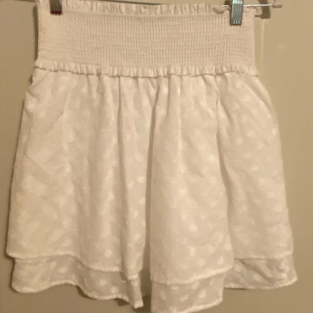 RAILS Addison Smocked Cotton Tiered Miniskirt‎